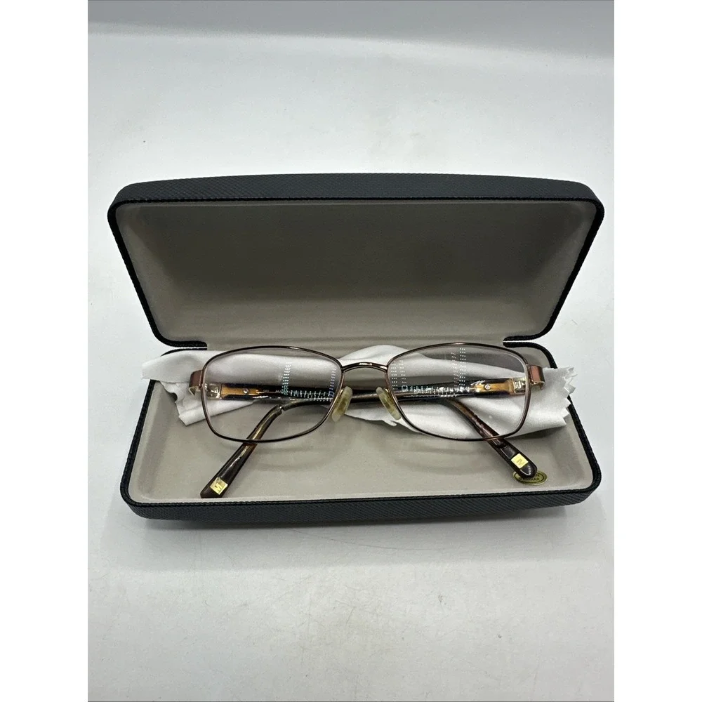 Marchon NYC Eyeglasses Frame M-4003 210 Women Brown Rectangle Full Rim 54-16-140